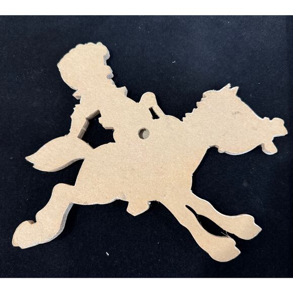 Vintage 1958 The Dolly Toy Co. Cowboy Stagecoach Nursery wall plaque 2 piece - Picture 5 of 8
